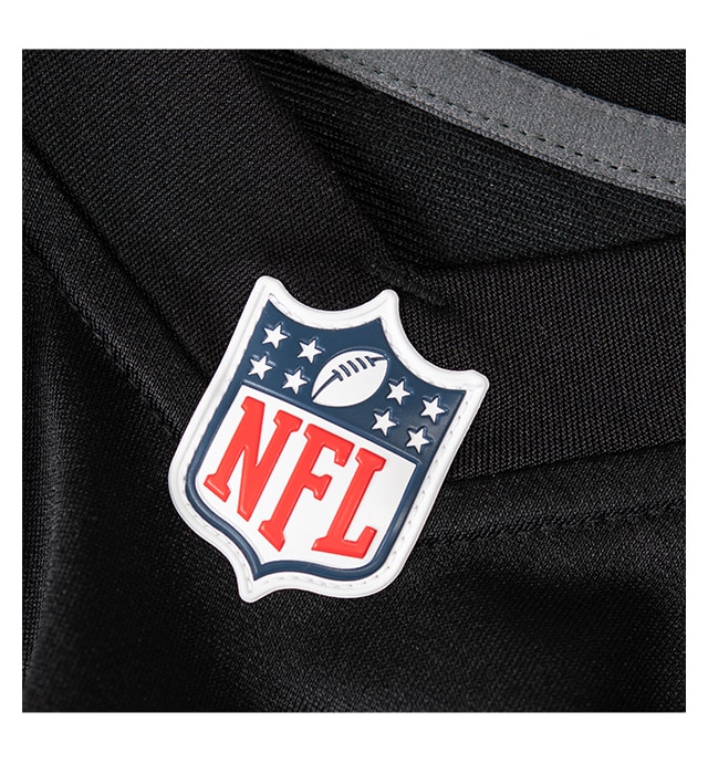 Official metallic NFL Shield sewn-on Chainmaille Mesh Grill.