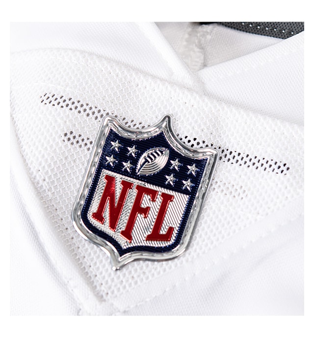 Official metallic NFL Shield sewn-on Chainmaille Mesh Grill.