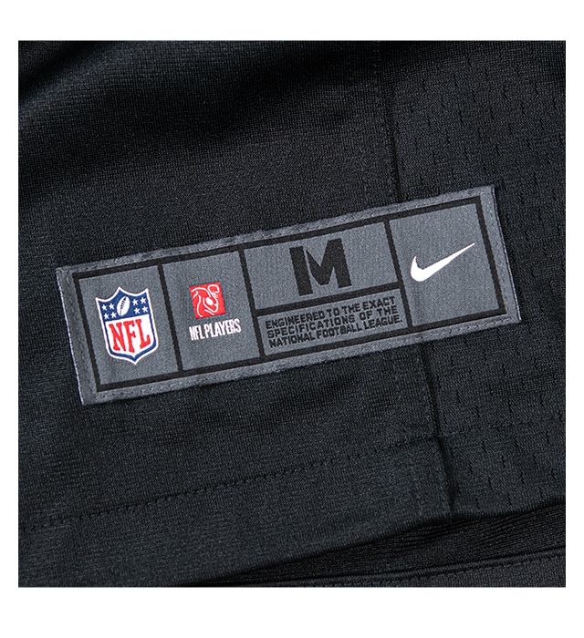 Genuine, laser-cut, embossed jock tag sewn-on Nike Dri-FIT fabric ensures authenticity.