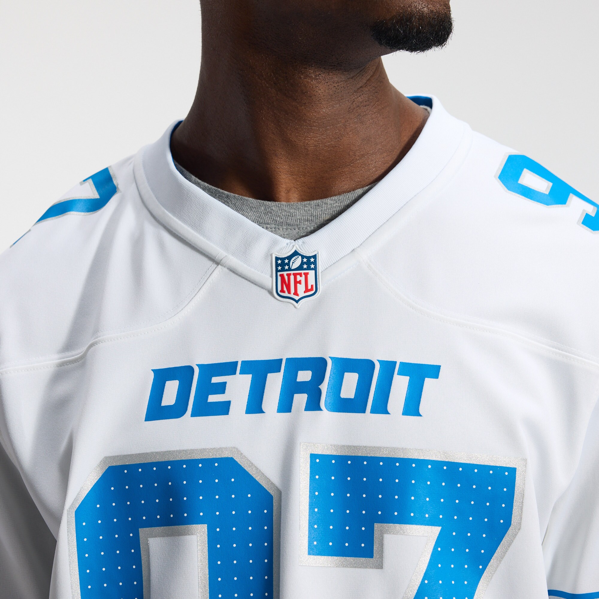 Men's Detroit Lions Nike White Custom Game Jersey