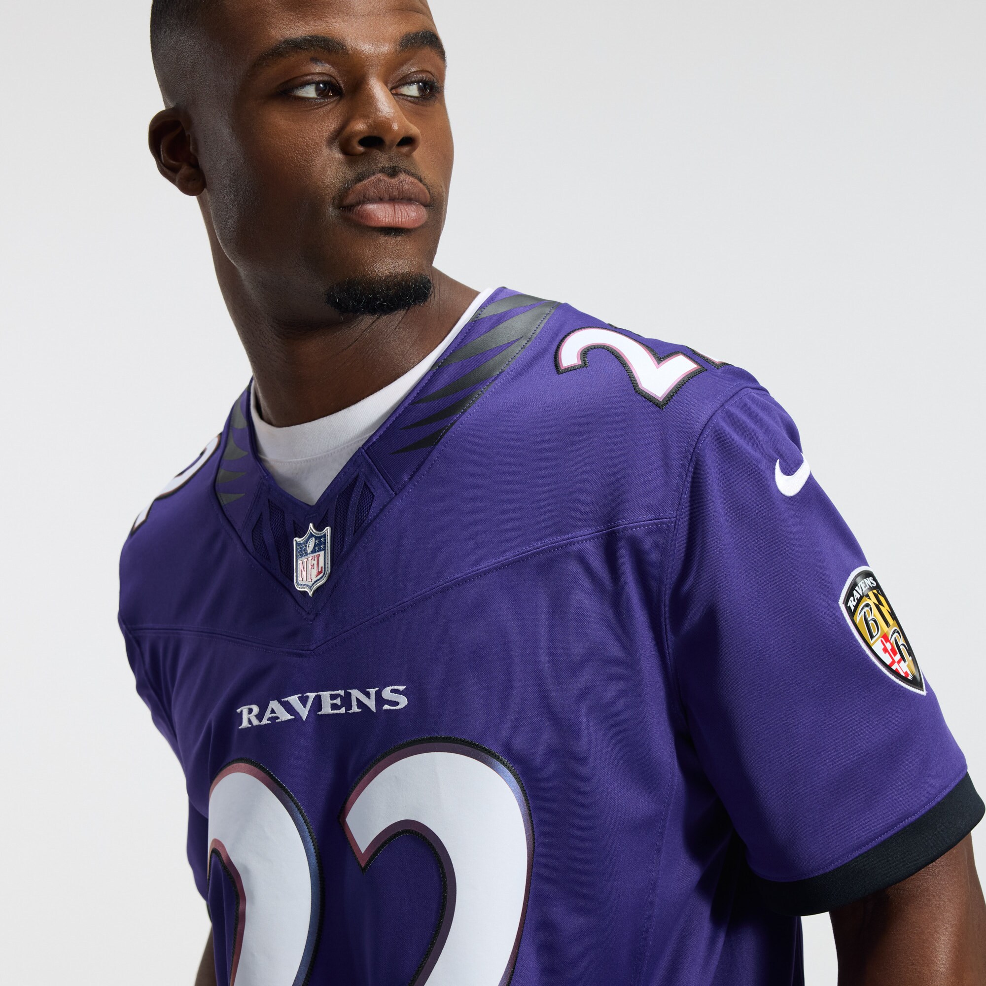 Men's Baltimore Ravens Zay Flowers Nike Purple Team Vapor F.U.S.E.