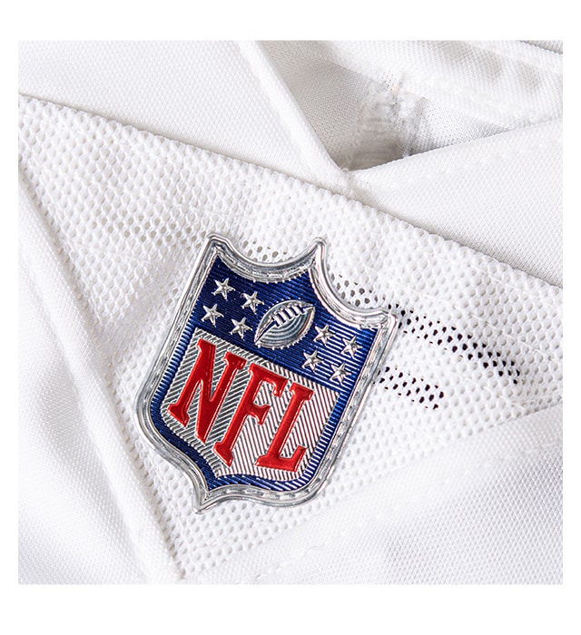 Official metallic NFL Shield sewn-on Chainmaille Mesh Grill.