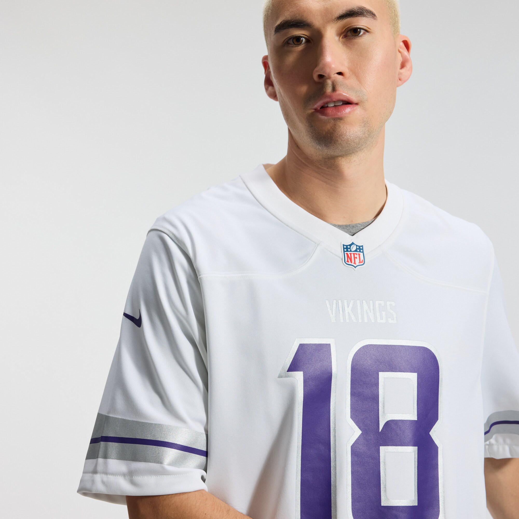 Men's Minnesota Vikings Nike White Alternate Custom Game Jersey