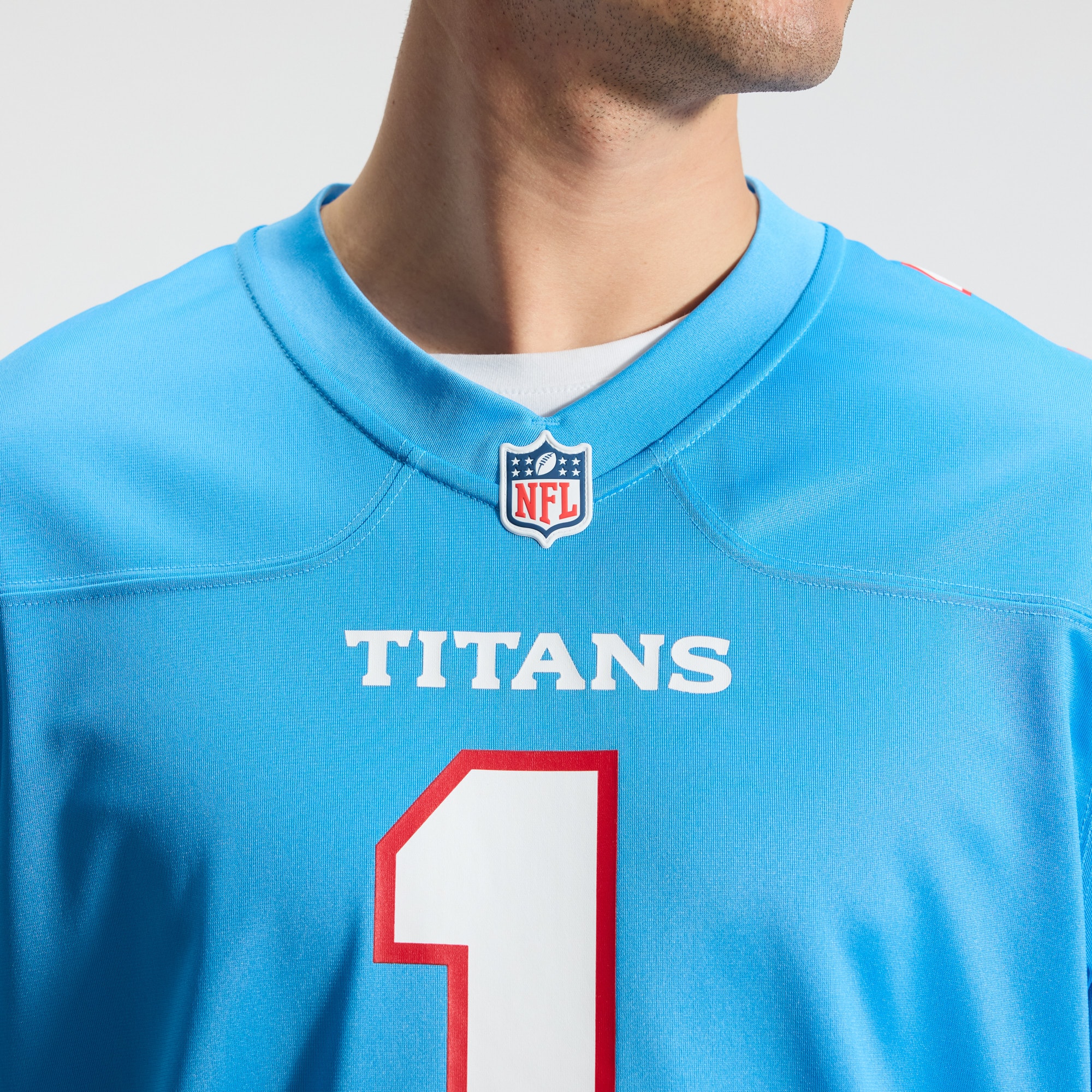 Men's Tennessee Titans Jeffery Simmons Nike Light Blue Game Jersey