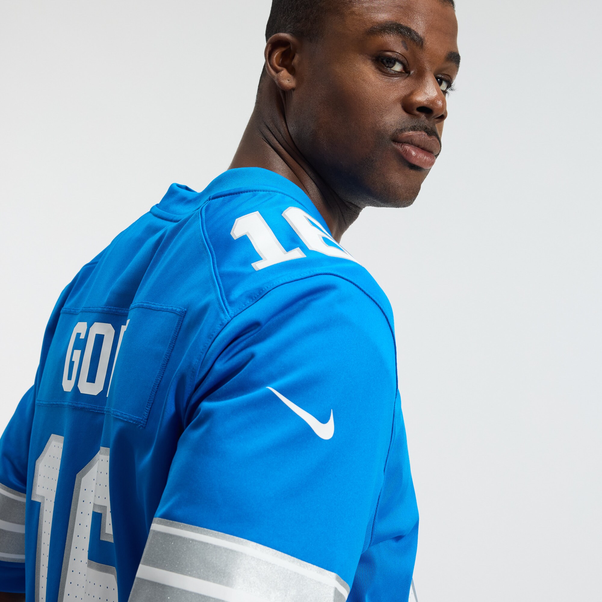 Unofficial Blur Jersey ゲームシャツ ユニホーム サッカー Men's Detroit Lions Kerby Joseph Nike Blue Team Game Jersey