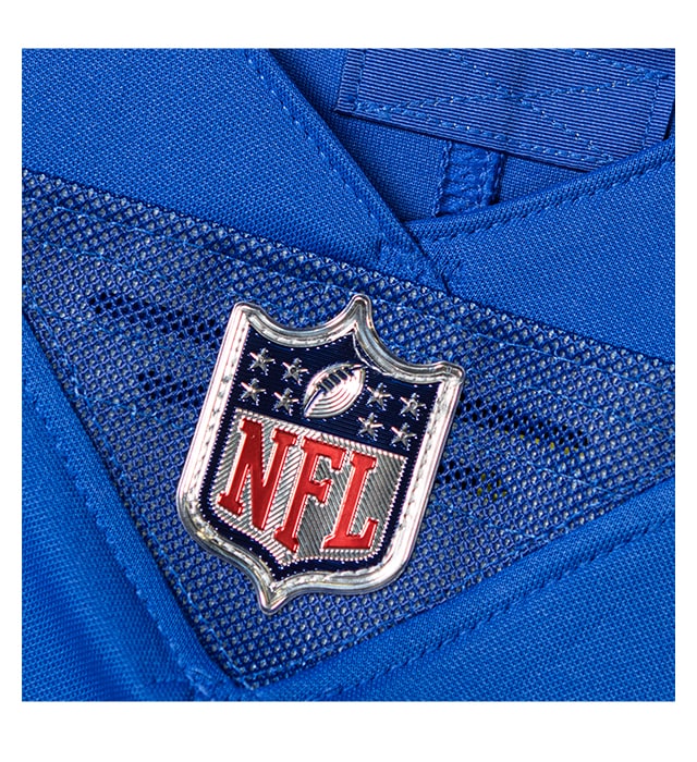 Official metallic NFL Shield sewn-on Chainmaille Mesh Grill.