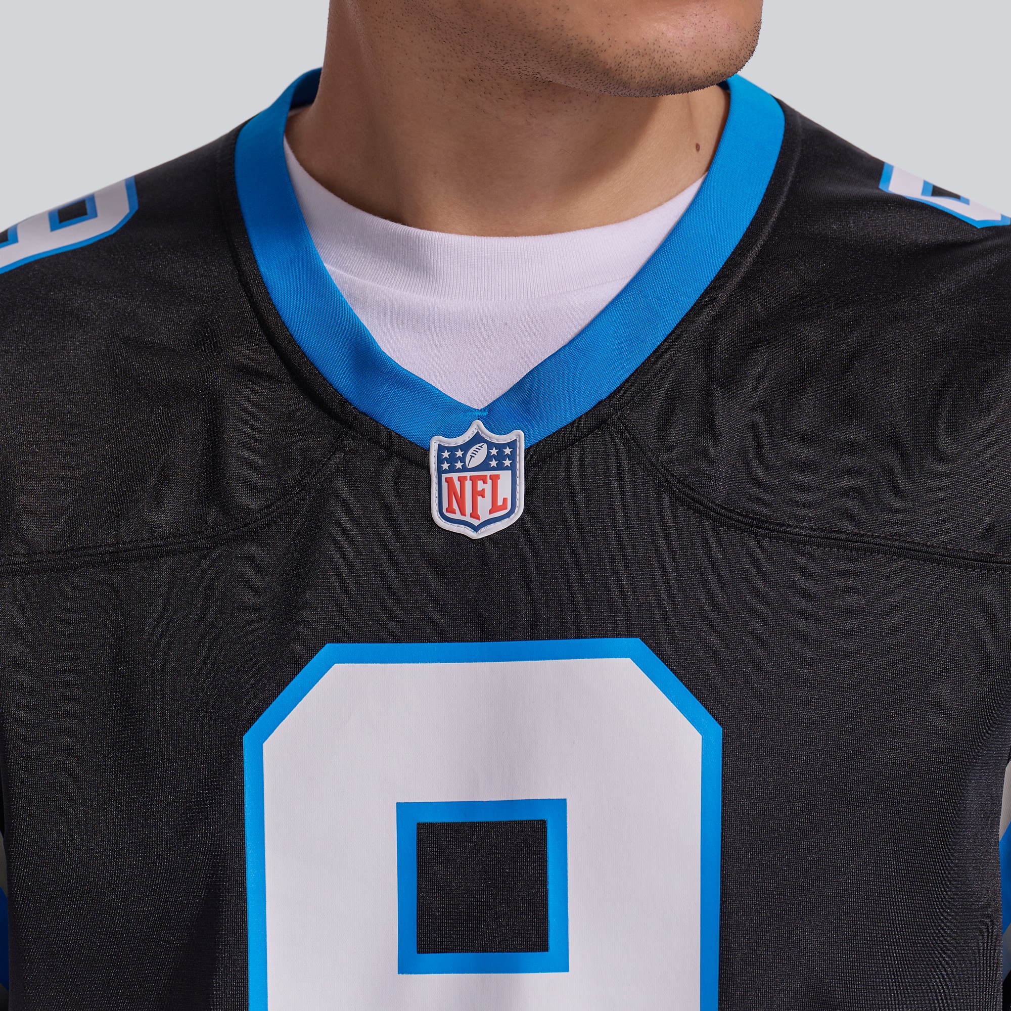 Men's Carolina Panthers Lathan Ransom Nike Black Team Game Jersey