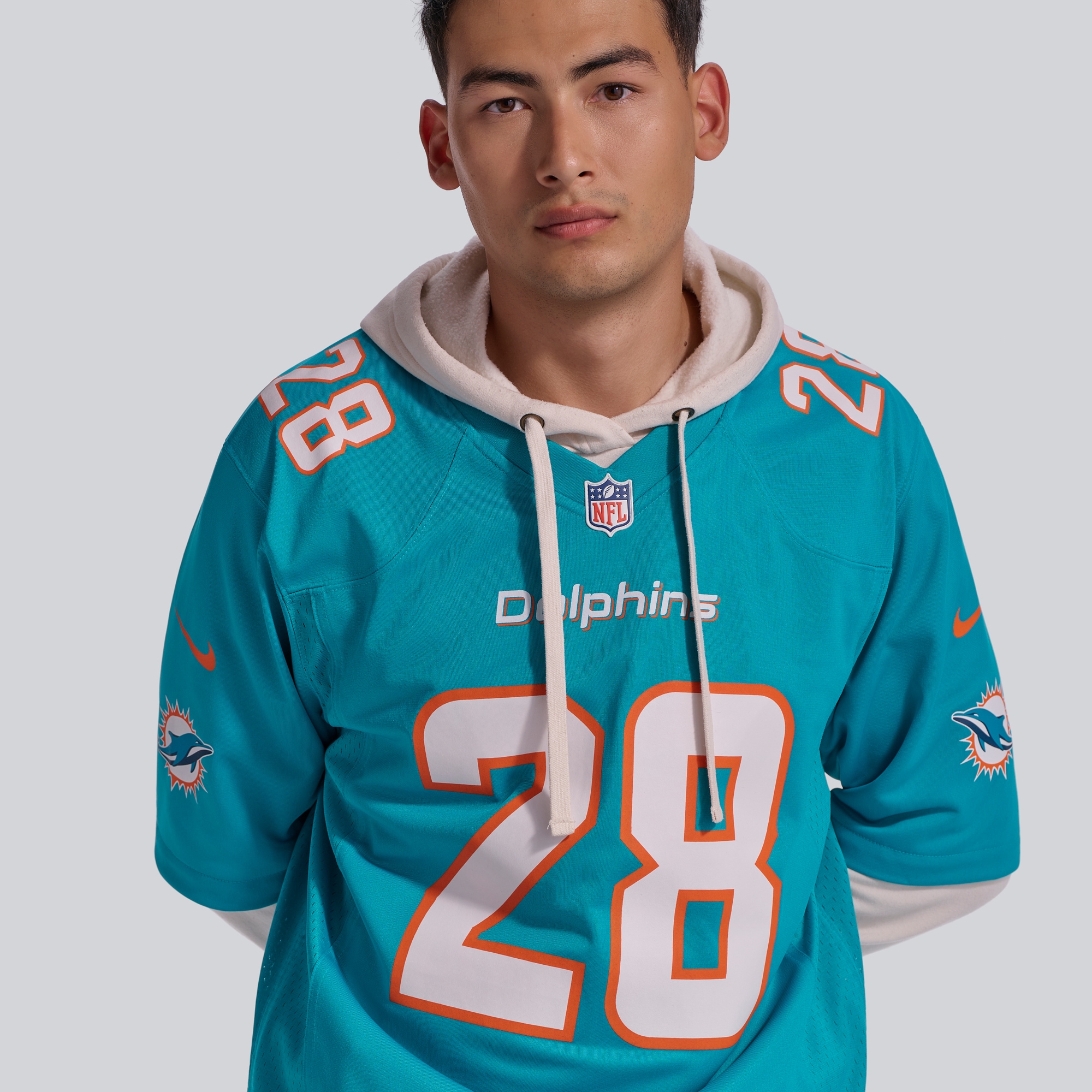 Men's Miami Dolphins Kadyn Proctor Nike Aqua Team Game Jersey