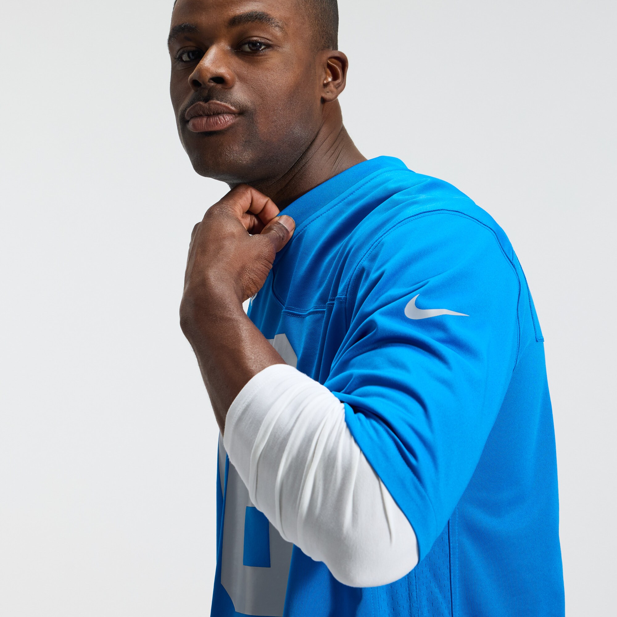 Men's Detroit Lions Brian Branch Nike Blue Alternate Game Jersey