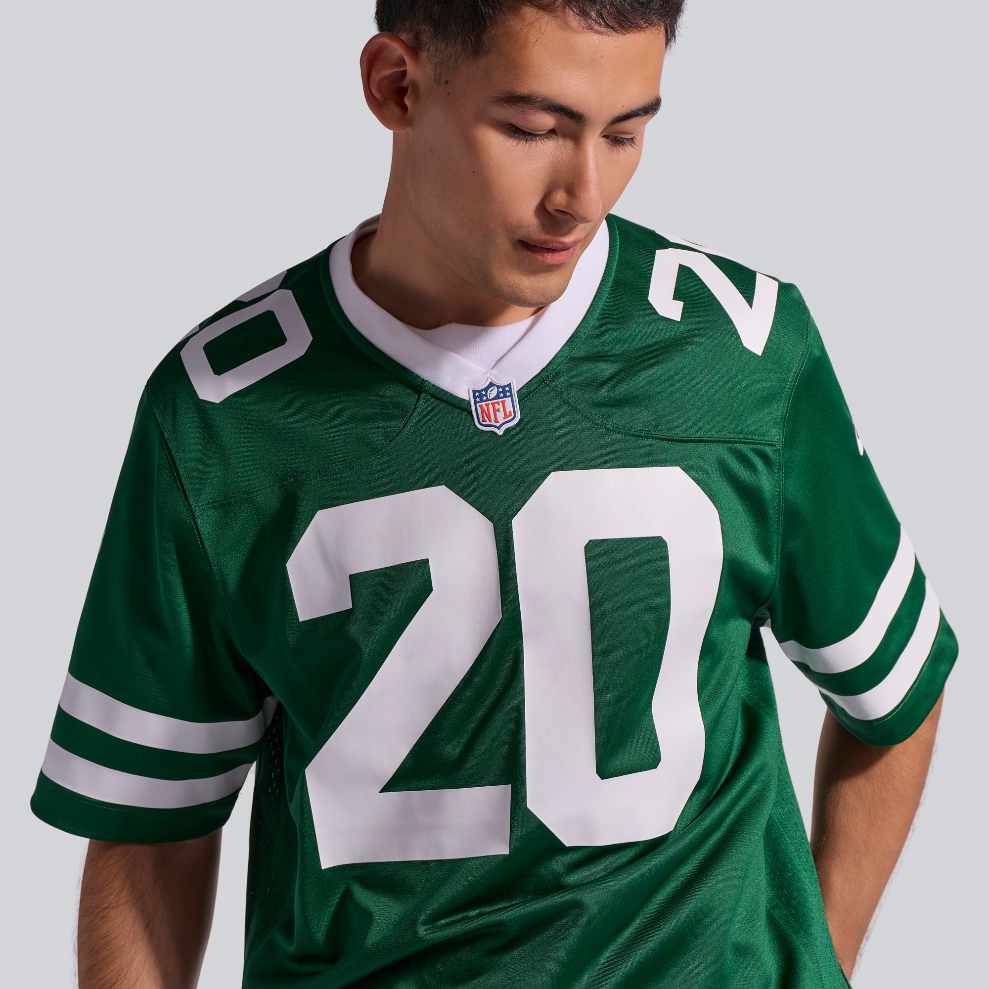 Men's New York Jets Adonai Mitchell Nike Legacy Green Team Game Jersey