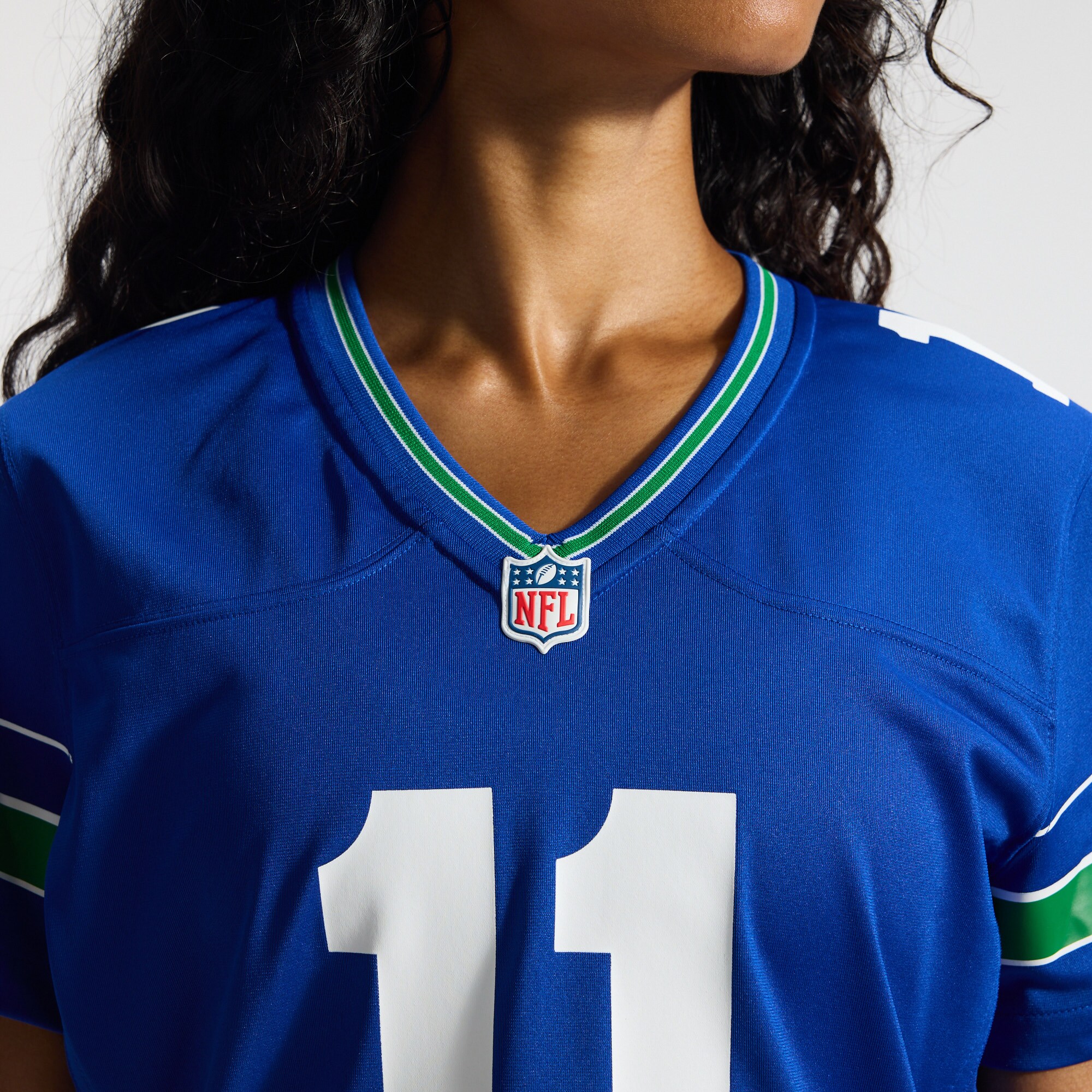 Women's Seattle Seahawks Jim Zorn Nike Royal Throwback Retired