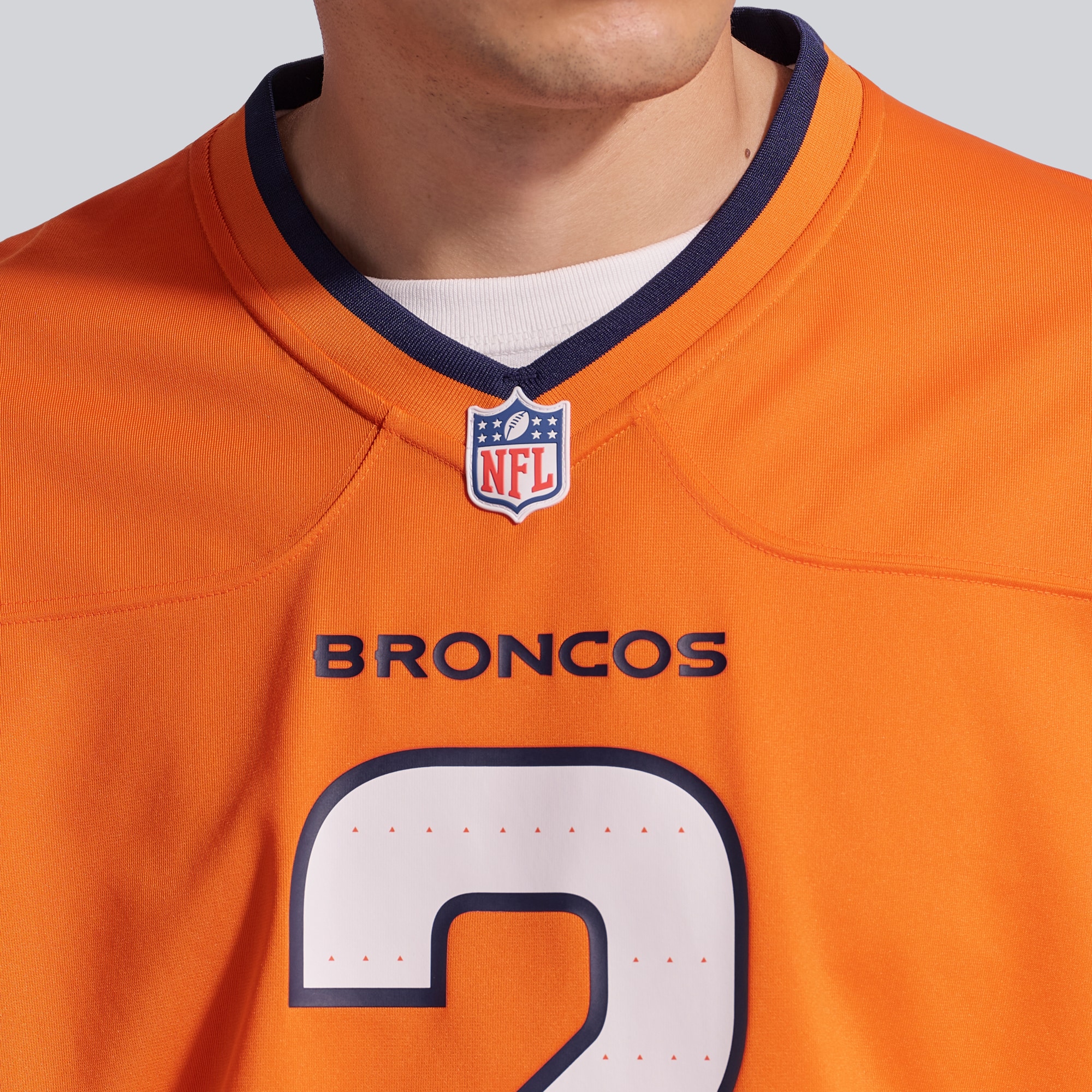 Men's Denver Broncos Jaylen Waddle Nike Orange Game Jersey
