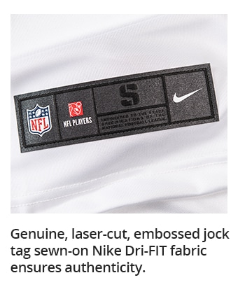 Genuine, laser-cut, embossed jock tag sewn-on Nike Dri-FIT fabric ensures authenticity.