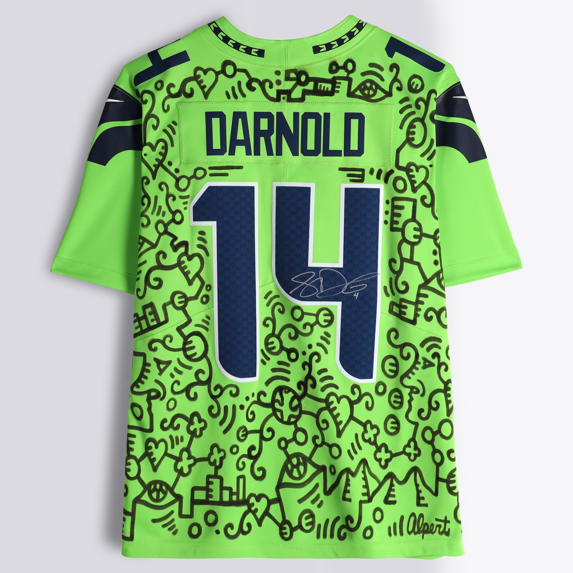 Sam Darnold Seattle Seahawks Autographed Fanatics Authentic Neon